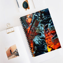 Load image into Gallery viewer, Spiral Notebook Ruled-Line | Artist Jess Alice | “Campfire” Fire Photography Printed on Journal - Lined Paper - Jess Alice