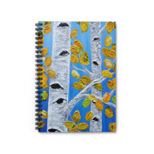 Load image into Gallery viewer, Spiral Notebook Ruled-Line | Artist Jess Alice | “Blue Fall” Acrylic Landscape Painting Printed on Journal - Lined Paper - Jess Alice