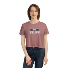 Load image into Gallery viewer, Cropped Tee "I'm Stuff" | Couples Shirt Sold Separately "I'm Busy Doing Stuff" | Adult Humor Mid-Rise Top | Short Sleeve Crop T-Shirt - Jess Alice