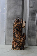 Load image into Gallery viewer, 16-Inch Chainsaw Carved Bear with Interchangeable &#39;Crazies&#39; Sign
