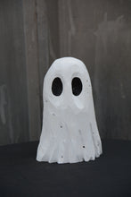 Load image into Gallery viewer, 7-Inch Handcrafted Ghost Carving – Whimsical Halloween Decor from Upcycled Cedar
