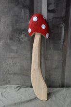 Load image into Gallery viewer, 21 Inch with 4 inch cap - Hand-Painted Chainsaw Carved Mushroom Wall Art
