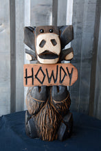 Load image into Gallery viewer, 18" Sitting  "Howdy" Sign Moose
