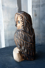 Load image into Gallery viewer, 11"x5" Chainsaw Carved Owl Sculpture on Base

