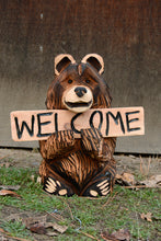 Load image into Gallery viewer, 18 inch &quot;Ew.. People&quot; Sign Bear Sculpture | Chainsaw Carved Character
