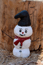 Load image into Gallery viewer, 13 inch Snowman Chainsaw-Carved Christmas Decoration  | X-Mas Holiday Home Decor
