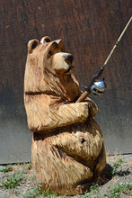 Load image into Gallery viewer, 3ft Bear holding a Fishing Rod (Fish SOLD Separate)
