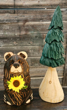 Load image into Gallery viewer, 16" Chainsaw-Carved Green Cedar Tree
