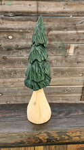 Load image into Gallery viewer, 16" Chainsaw-Carved Green Cedar Tree
