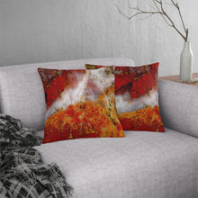 Load image into Gallery viewer, Waterproof Outdoor Pillow | Abstract Macro Rock Art &quot;Red River&quot;   | Artist Jess Alice | Exterior Polyester Accent Cushion - Jess Alice
