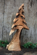 Load image into Gallery viewer, 25.5&quot; Wall-Hanging / Flat back standing Tree Chainsaw Carving | Raw California Cedar Wood Carved Artwork | Artist &amp; Carver Jess Alice - Jess Alice

