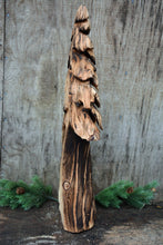 Load image into Gallery viewer, 25.5&quot; Wall-Hanging / Flat back standing Tree Chainsaw Carving | Raw California Cedar Wood Carved Artwork | Artist &amp; Carver Jess Alice - Jess Alice
