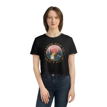 Load image into Gallery viewer, &quot;I Know How To Pitch A Tent&quot; Cropped T-Shirt | Camping Adult Humor | Women&#39;s Flowy Mid Drift Tee - Jess Alice

