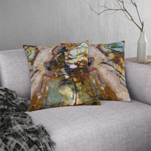 Load image into Gallery viewer, Waterproof Outdoor Pillow | Abstract Macro Rock Art &quot;River Glass&quot; | Artist Jess Alice | Exterior Polyester Accent Cushion - Jess Alice
