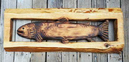 Wall Mount Framed Fish Sculpture | 42
