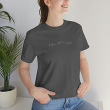 Load image into Gallery viewer, My heart belongs in the mountains T-shirt | Unisex Jersey Short Sleeve Tee | Mountain Heartbeat Shirt

