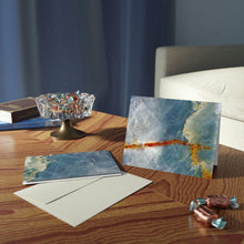 Load image into Gallery viewer, Greeting Cards | &quot;Ocean Sky&quot; Macro Rock Abstract | Blank Cards (8 pk) - Jess Alice
