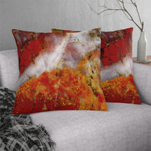 Load image into Gallery viewer, Waterproof Outdoor Pillow | Abstract Macro Rock Art &quot;Red River&quot;   | Artist Jess Alice | Exterior Polyester Accent Cushion - Jess Alice
