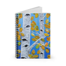Load image into Gallery viewer, Spiral Notebook Ruled-Line | Artist Jess Alice | “Blue Fall” Acrylic Landscape Painting Printed on Journal - Lined Paper - Jess Alice
