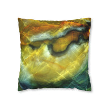Load image into Gallery viewer, Faux Suede Square Pillowcase | Abstract Macro Rock Art &quot;Reflection&quot; | Artist Jess Alice | Throw Pillow Cushion - Cover Only - Jess Alice
