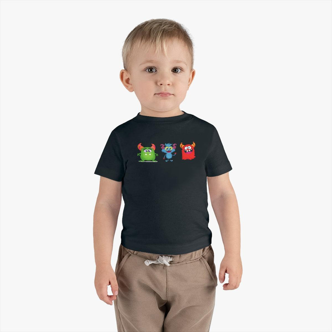 Infant Clothing | Cotton Jersey Tee | 3 Cute Color Monsters | Educational Clothing | Fun T-Shirt for Kids. - Jess Alice