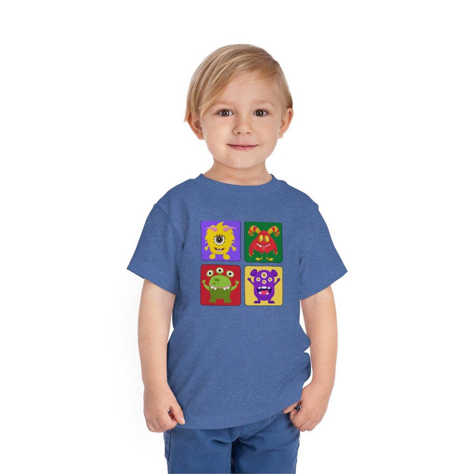 Toddler Clothing| Educational Interactive Tee| Cute Color Block Monster 1 2 3 4 T-shirt - Jess Alice