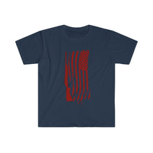 Load image into Gallery viewer, Red American Flag and Rifle Shirt | USA | Design Printed on Front | Graphic T Shirt | Unisex Cotton Tee - Jess Alice
