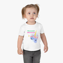 Load image into Gallery viewer, Infant Clothing | Short Sleeve T-shirt | &quot;Making Magick&quot; Unicorn | Cotton Tee - Jess Alice
