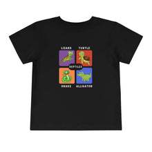 Load image into Gallery viewer, Toddler Clothing | Reptiles T-Shirt | Lizard, Turtle, Snake, Alligator | Educational, Interactive Shirt | Color Block Graphic Tee - Jess Alice
