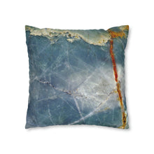 Load image into Gallery viewer, Faux Suede Square Pillowcase | Abstract Macro Rock Art &quot;Ocean Sky&quot; | Artist Jess Alice | Throw Pillow Cushion - Cover Only - Jess Alice
