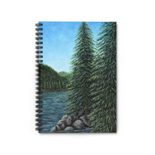 Load image into Gallery viewer, Spiral Notebook Ruled-Line | Artist Jess Alice | “Lewiston Lake” Acrylic Landscape Painting Printed on Journal - Lined Paper - Jess Alice
