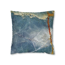 Load image into Gallery viewer, Faux Suede Square Pillowcase | Abstract Macro Rock Art &quot;Ocean Sky&quot; | Artist Jess Alice | Throw Pillow Cushion - Cover Only - Jess Alice
