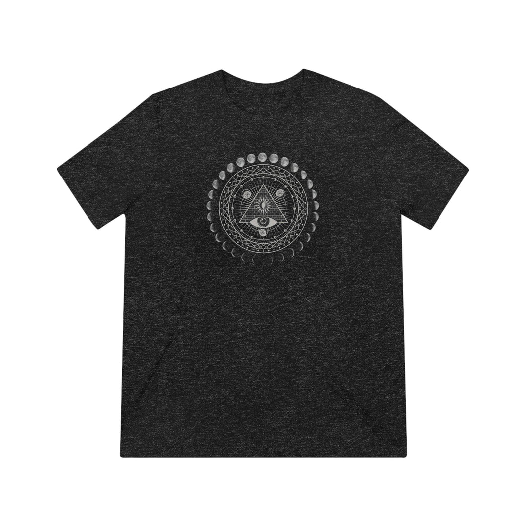 Moon Phase | Esoteric | Third Eye | Sacred Geometry | Unisex Triblend Tee - Jess Alice