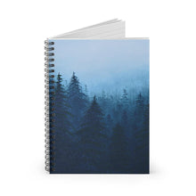 Load image into Gallery viewer, Spiral Notebook Ruled-Line | Artist Jess Alice | “Misty Forest&quot; Acrylic Painting Printed on Journal Cover - Lined Paper Interior - Jess Alice
